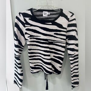 Princess Polly open-back zebra sweater S/M